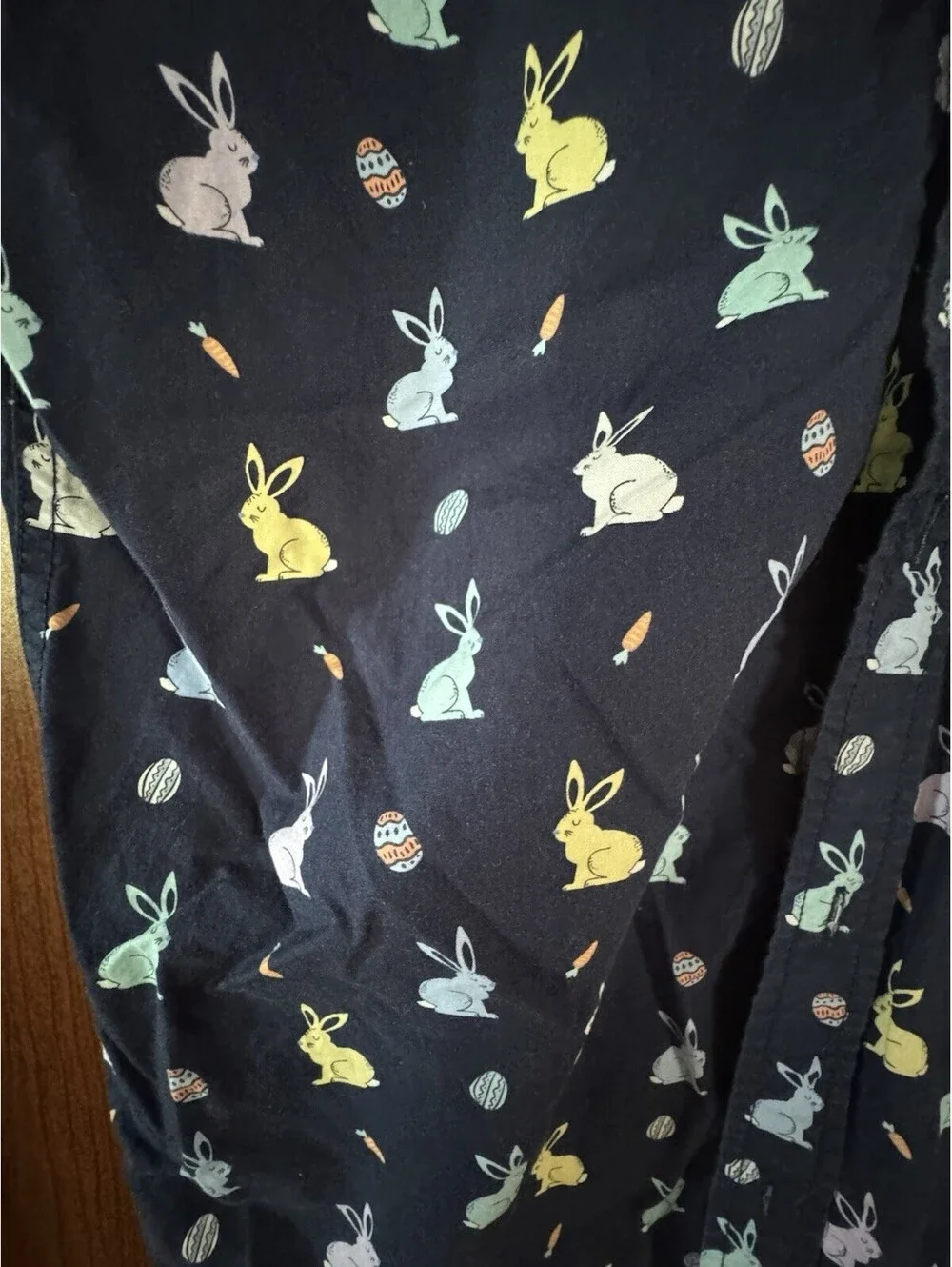 The Children’s Place Boys XL 14 Easter Bunny Egg Button Up Shirt Cotton Navy